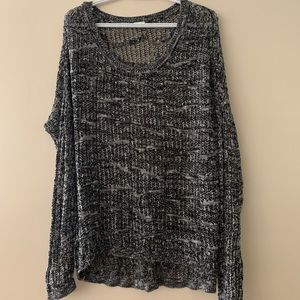 Garage Gray White & Black Sweater